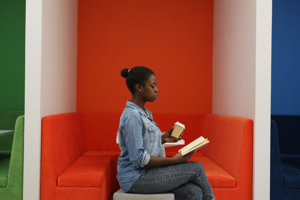 What healthy habits can a business owner enjoy on a break reading
