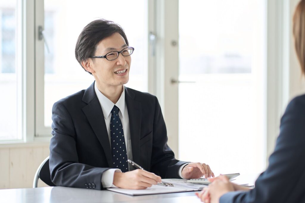 accountant meeting with clients