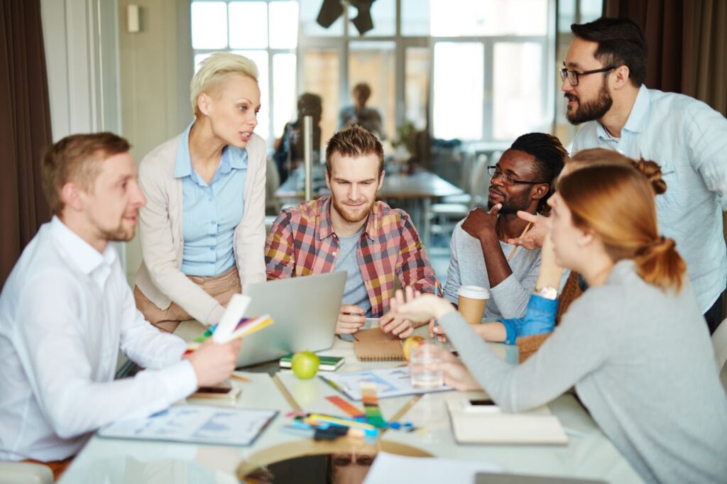 employees collaborating
