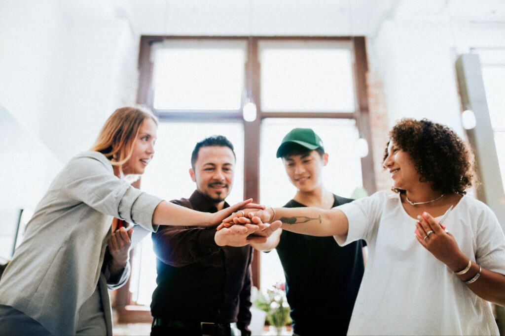 a group building team camaraderie