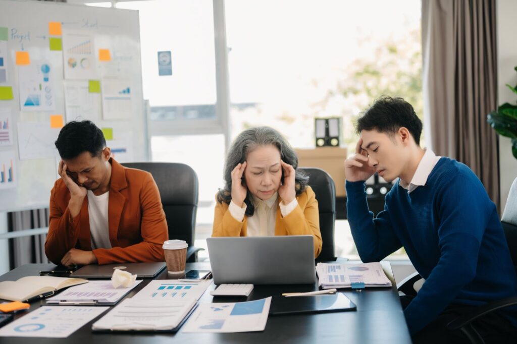 workers feeling stressed out