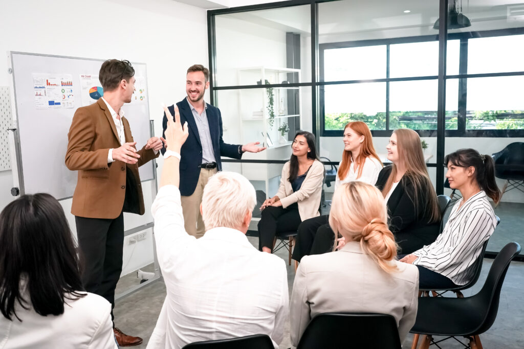 Group of Business People Diverse Brainstorm Meeting Concept, Working in the Office Concept