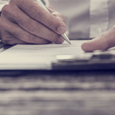 Signing insurance papers